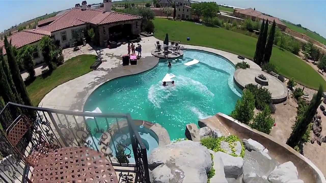 Best ideas about Backyard With Pool
. Save or Pin GoPro Awesome Backyard Pool & Slide Now.