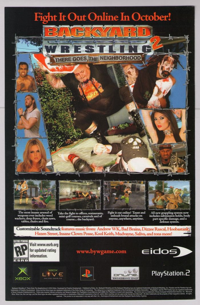 Best ideas about Backyard Wrestling Game
. Save or Pin Backyard Wrestling 2 video game PRINT AD Eidos Now.