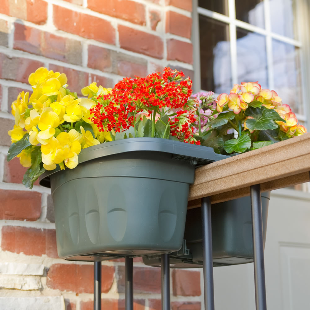 Best ideas about Balcony Railing Planter
. Save or Pin The Adjustable Balcony Rail Planter Hammacher Schlemmer Now.