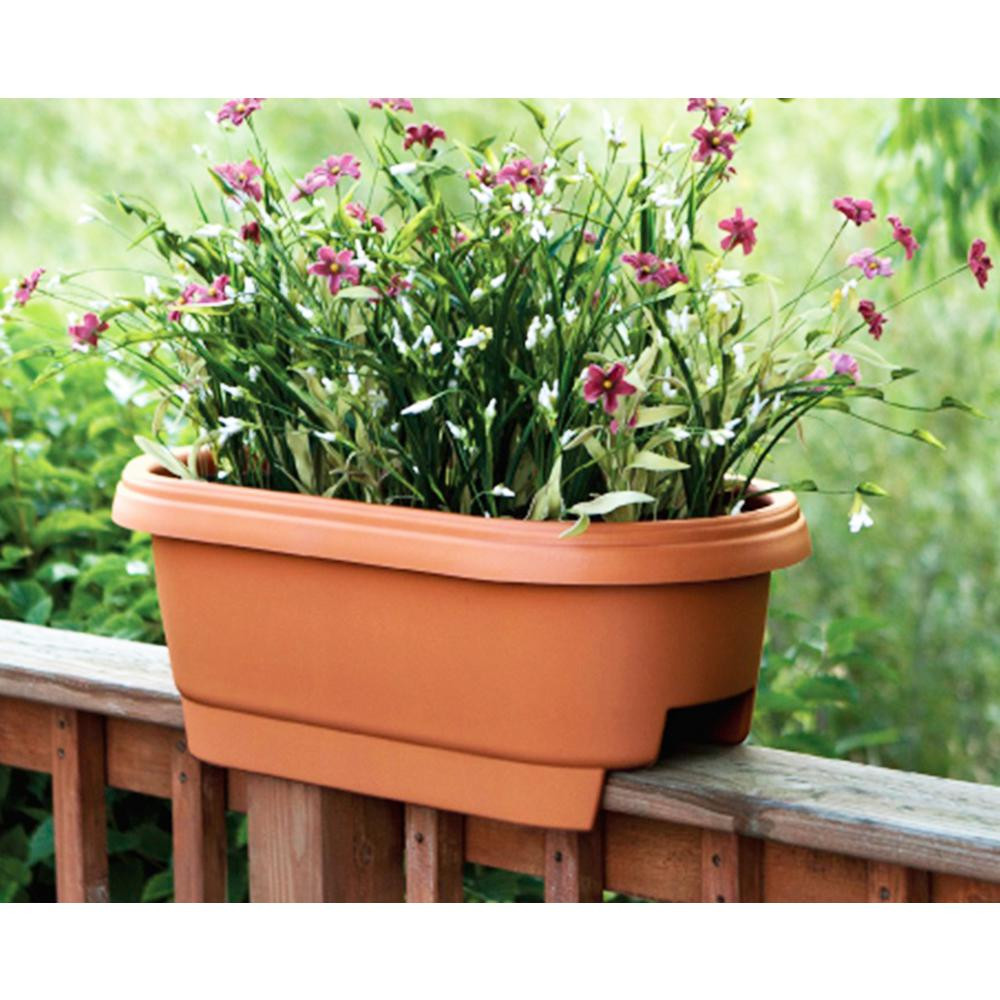 Best ideas about Balcony Railing Planter
. Save or Pin Bloem Deck Rail Planter 24 in Terra Cotta Plastic Deck Now.