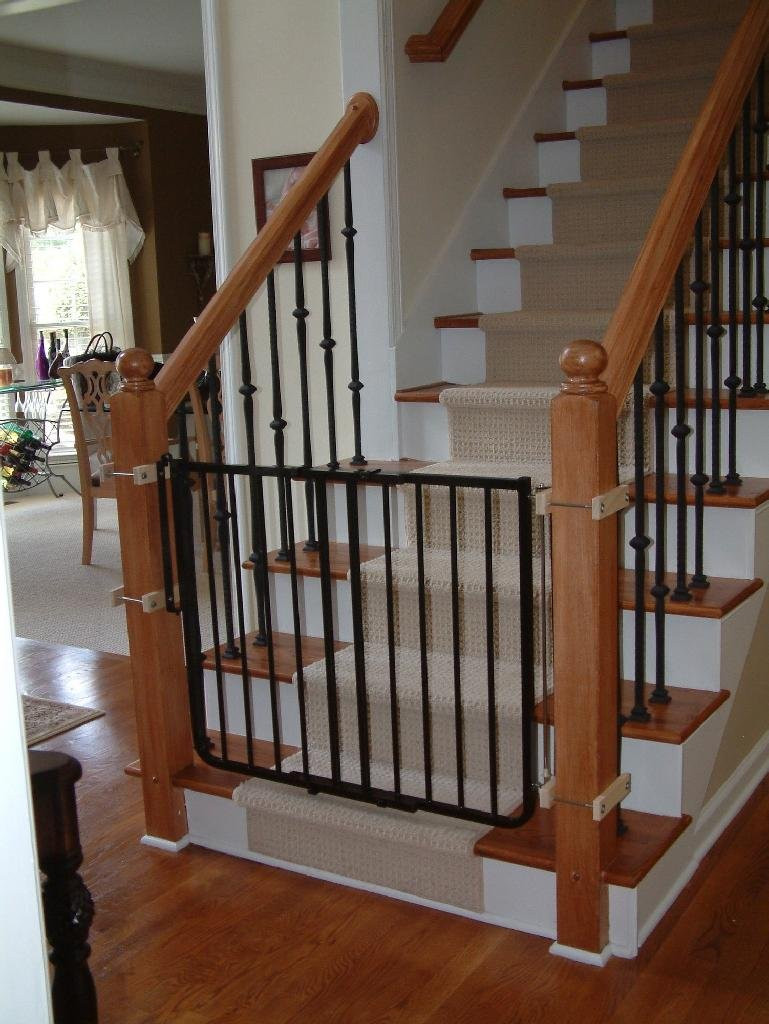 Best ideas about Banister To Wall Baby Gate
. Save or Pin Retractable Baby Gates for Stairs with Railings Now.