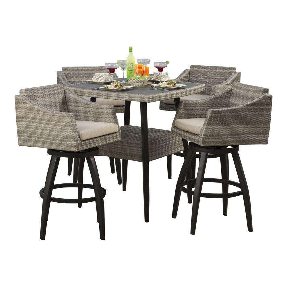 Best ideas about Bar Height Patio Set
. Save or Pin Hampton Bay Rehoboth 3 Piece Wicker Outdoor Bar Height Now.