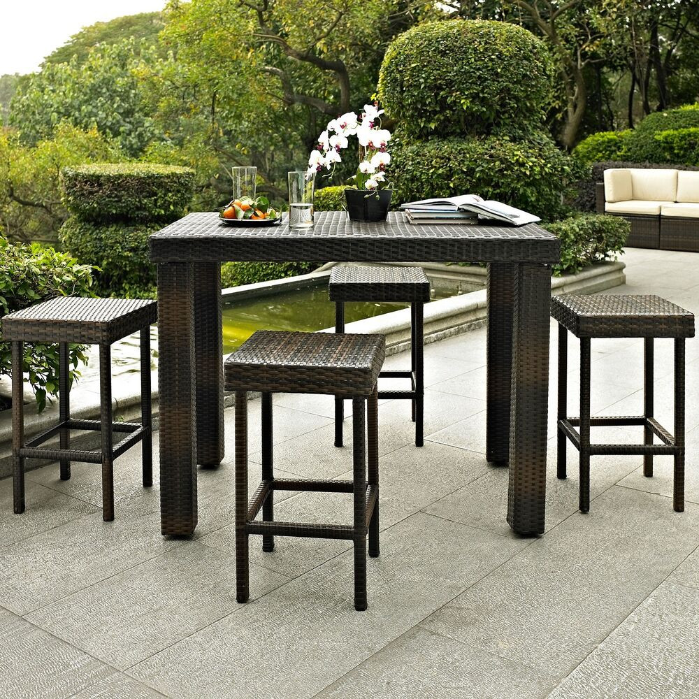 Best ideas about Bar Height Patio Set
. Save or Pin Patio Dining Set 5 pc Bar Height Garden Furniture Outdoor Now.