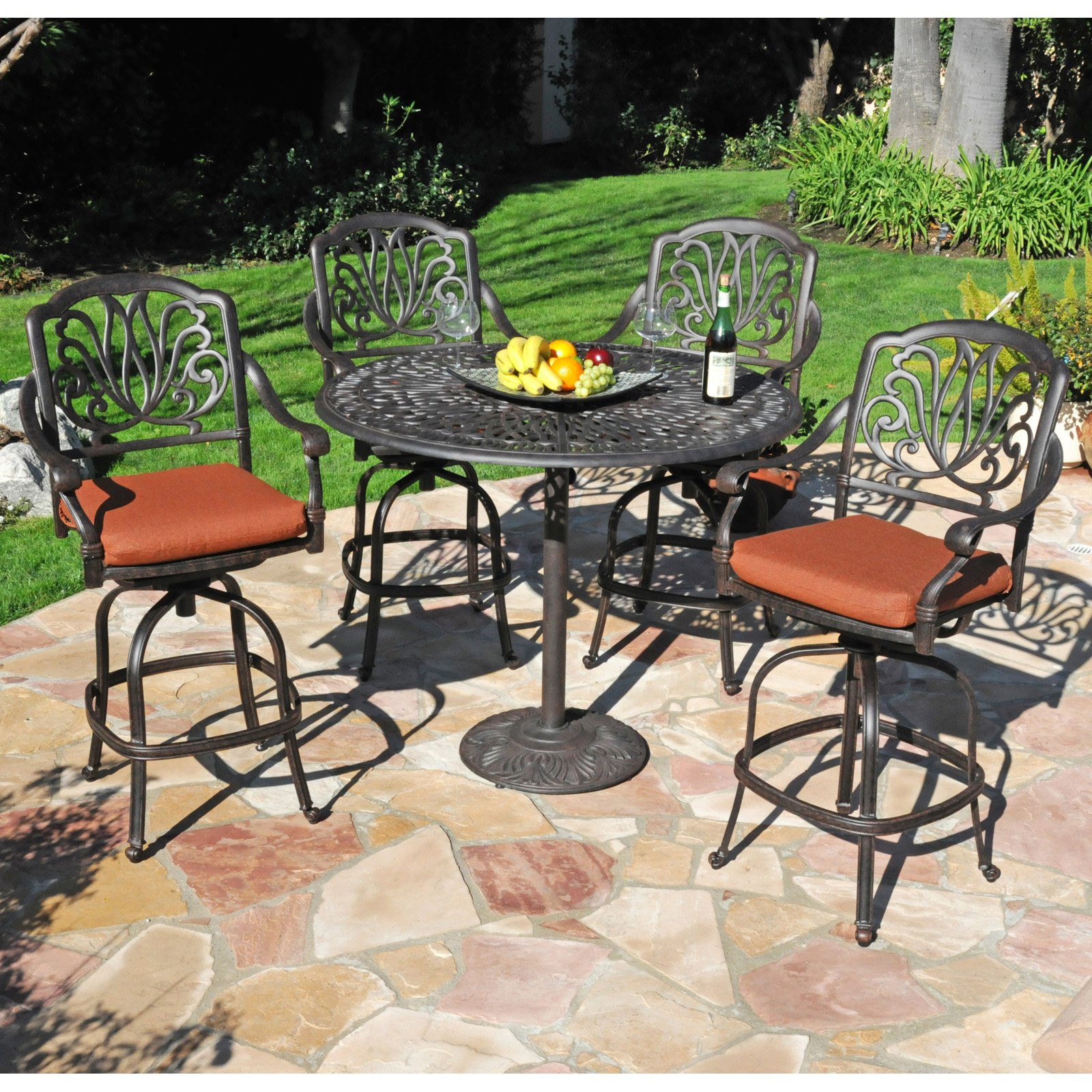 Best ideas about Bar Height Patio Set
. Save or Pin Caluco Florence Bar Height Patio Dining Set Seats 4 Now.