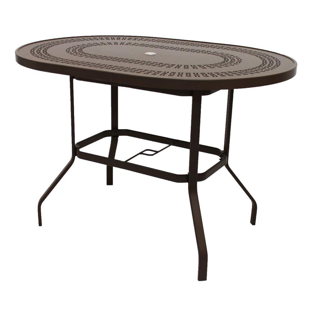 Best ideas about Bar Height Patio Table
. Save or Pin Marco Island 42 in x 60 in Dark Cafe Brown Oval Now.