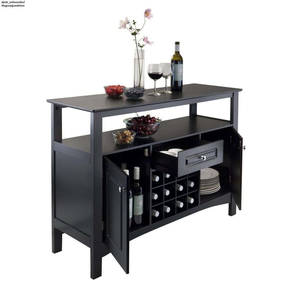 Best ideas about Bar Table With Wine Rack
. Save or Pin Buffet Server Furniture Storage Wine Rack Bar Table Shelf Now.