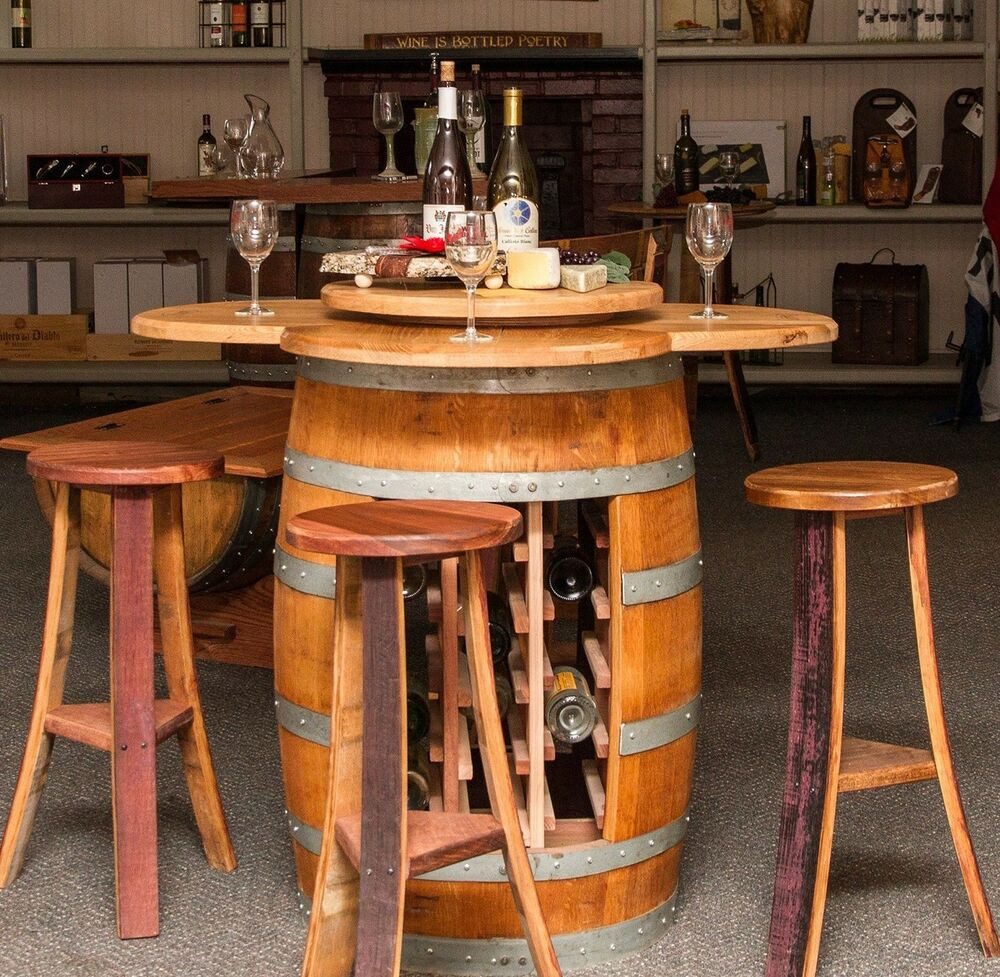 Best ideas about Bar Table With Wine Rack
. Save or Pin Wine BarrelTable Set 5 Piece Stool Counter Height Now.