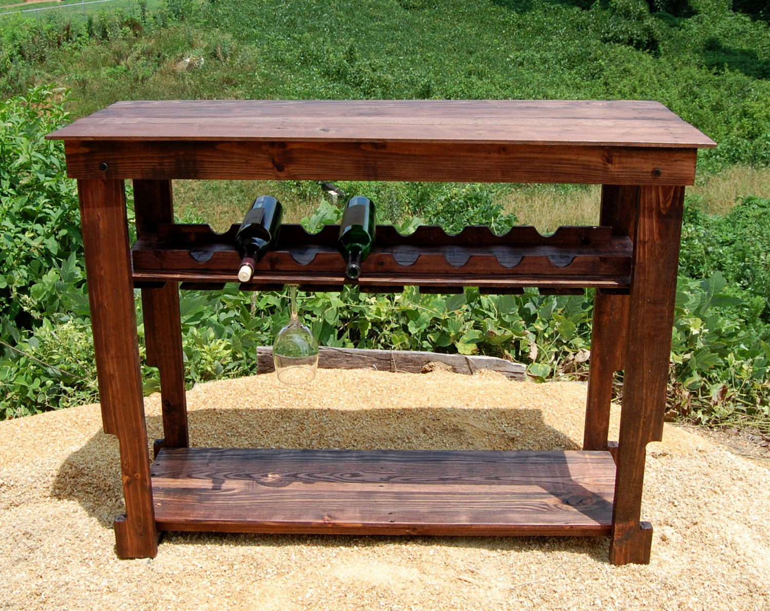 Best ideas about Bar Table With Wine Rack
. Save or Pin Wine Rack Table Modern Bar Console by LooneyBinTradingCo Now.