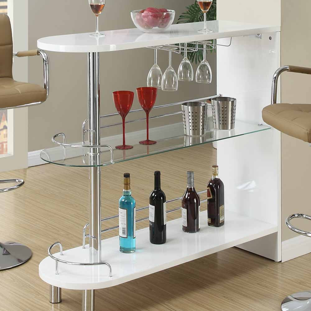 Best ideas about Bar Table With Wine Rack
. Save or Pin Contemporary Home Pub White High Gloss Bar Table Glass Now.