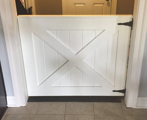 Best ideas about Barn Door Baby Gate
. Save or Pin Custom Barn Door Baby Gate White Painted Baby and Pet Gate Now.