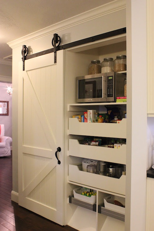 Best ideas about Barn Door Pantry
. Save or Pin Kitchen pantry with Sliding Barn Door Traditional Now.