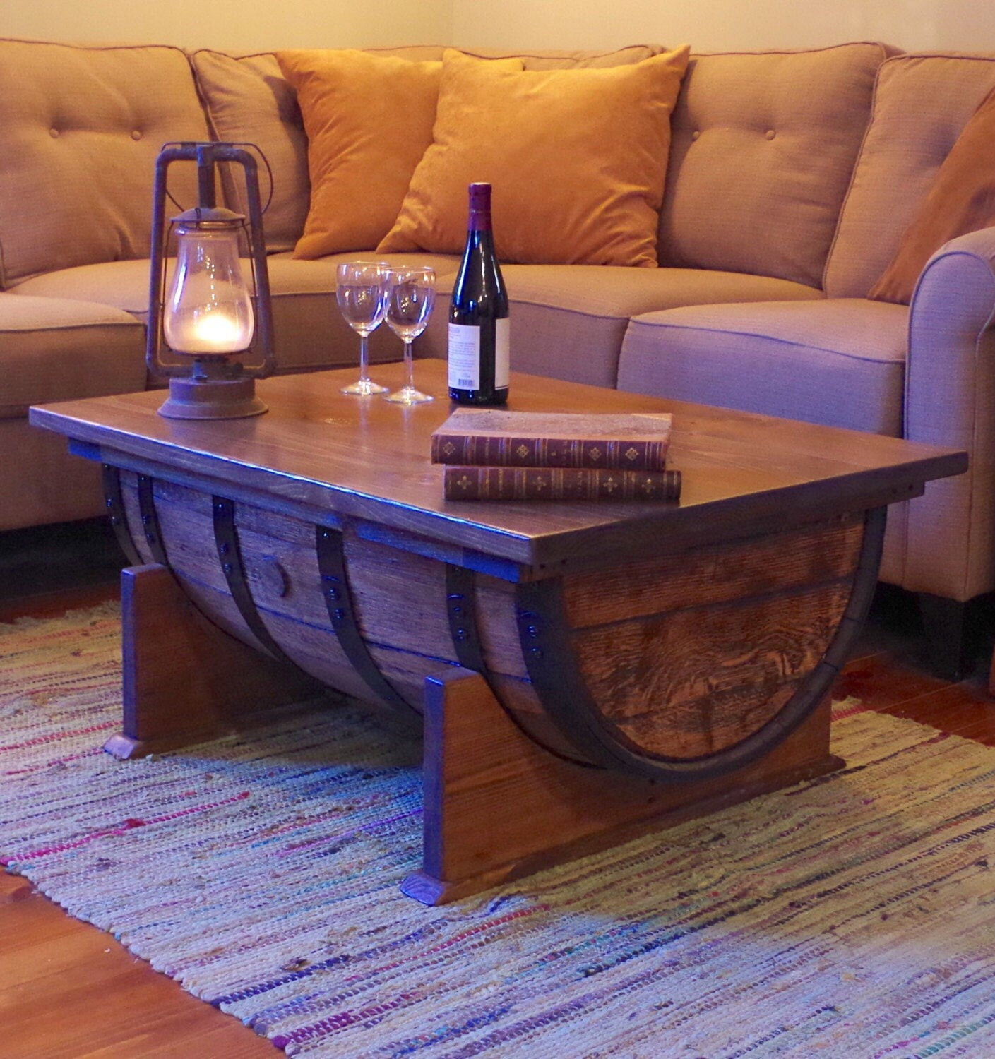 Best ideas about Barrel Coffee Table
. Save or Pin Whiskey Barrel Coffee Table With Storage Reclaimed Oak Cask Now.
