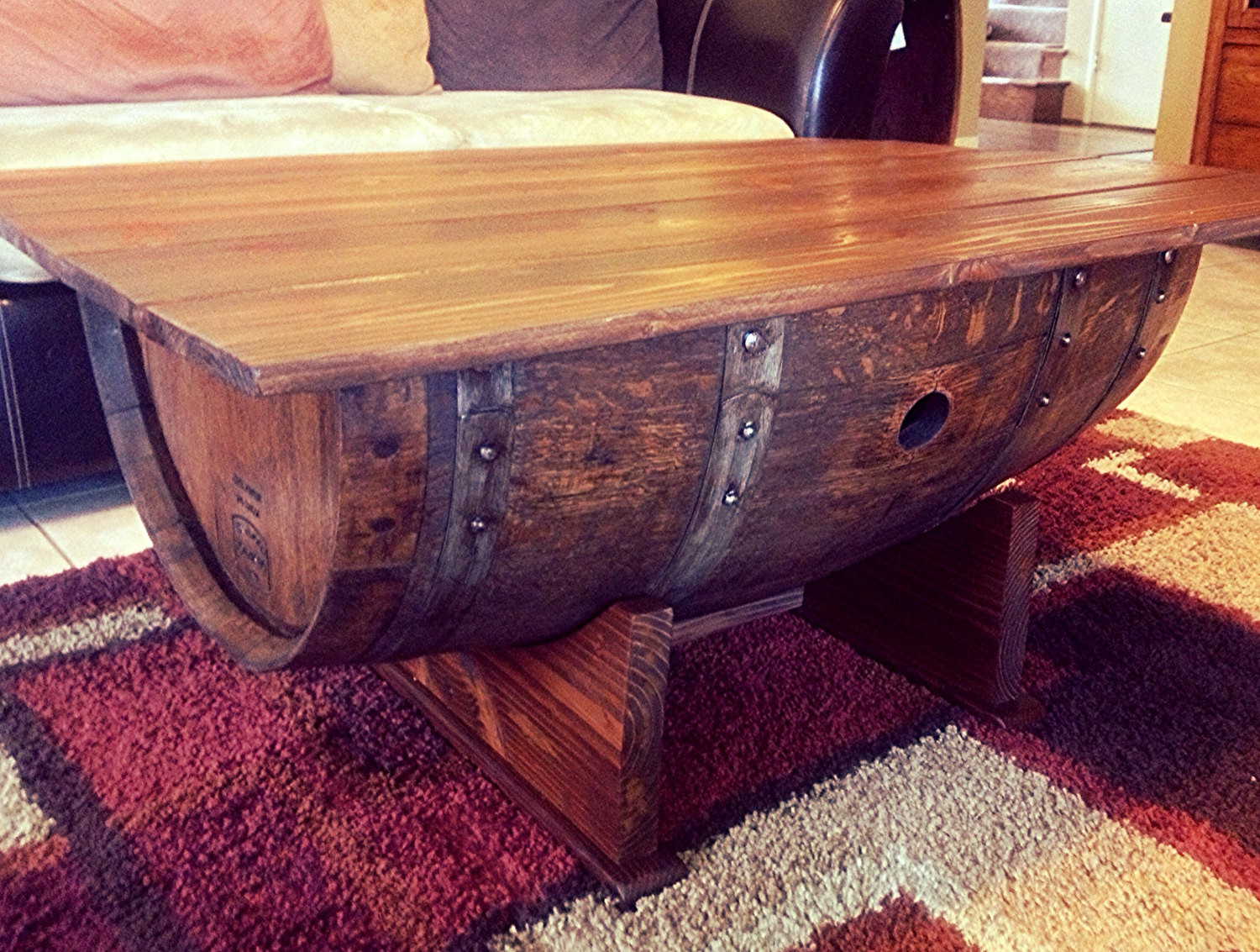 Best ideas about Barrel Coffee Table
. Save or Pin Wine Barrel Coffee Table and Trunk by BeyondaBarrel on Etsy Now.