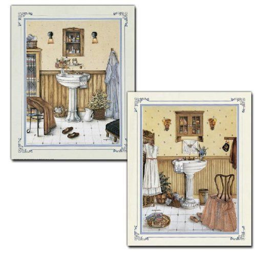 Best ideas about Bathroom Art Prints
. Save or Pin 2 His Her Vintage Bathroom Art Prints Bath Wall Decor 8x10 Now.