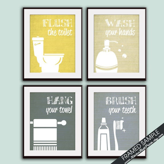 Best ideas about Bathroom Art Prints
. Save or Pin Funny Bathroom Prints Set of 4 Art Print Featured in Now.
