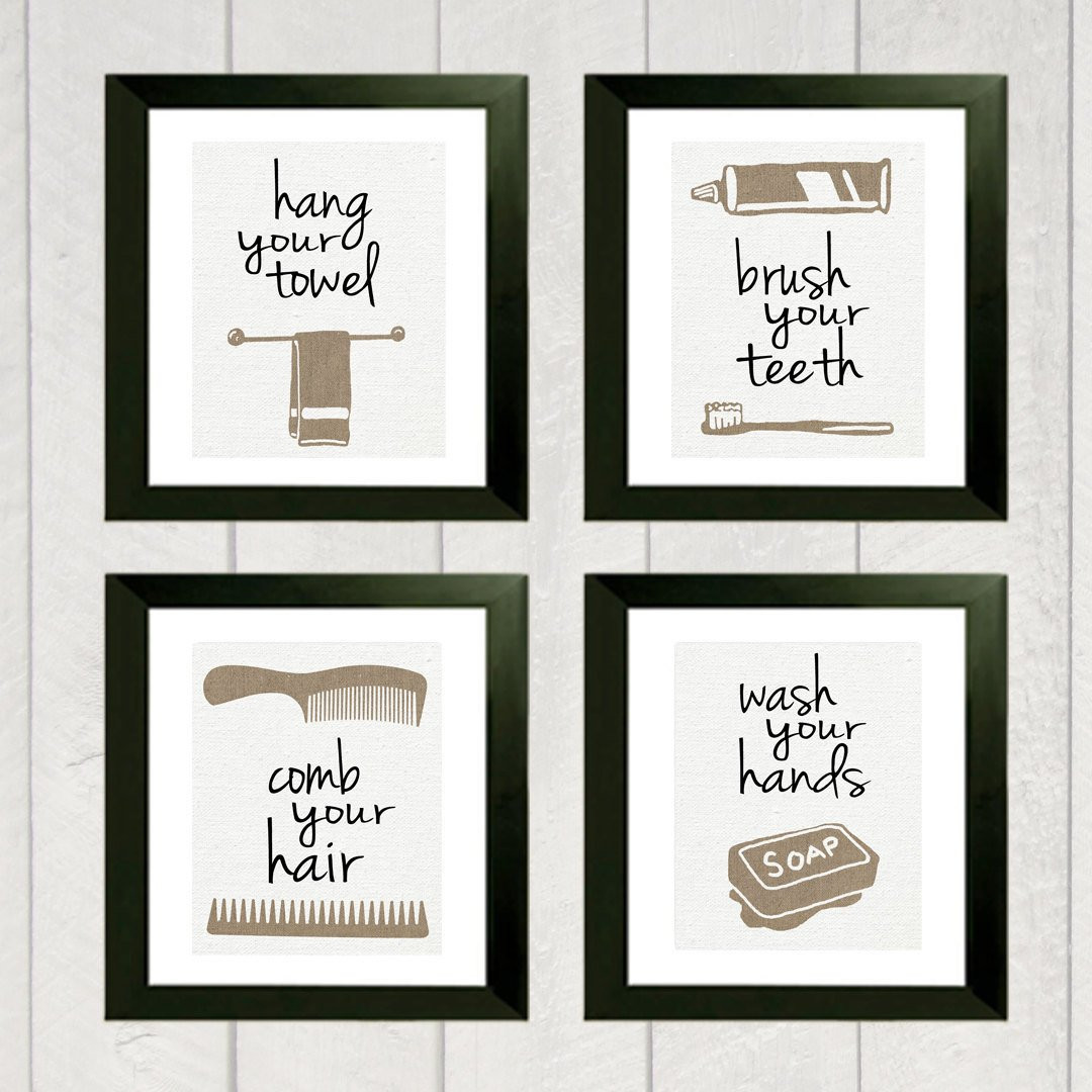 Best ideas about Bathroom Art Prints
. Save or Pin Bathroom Art Print Set of 4 Now.