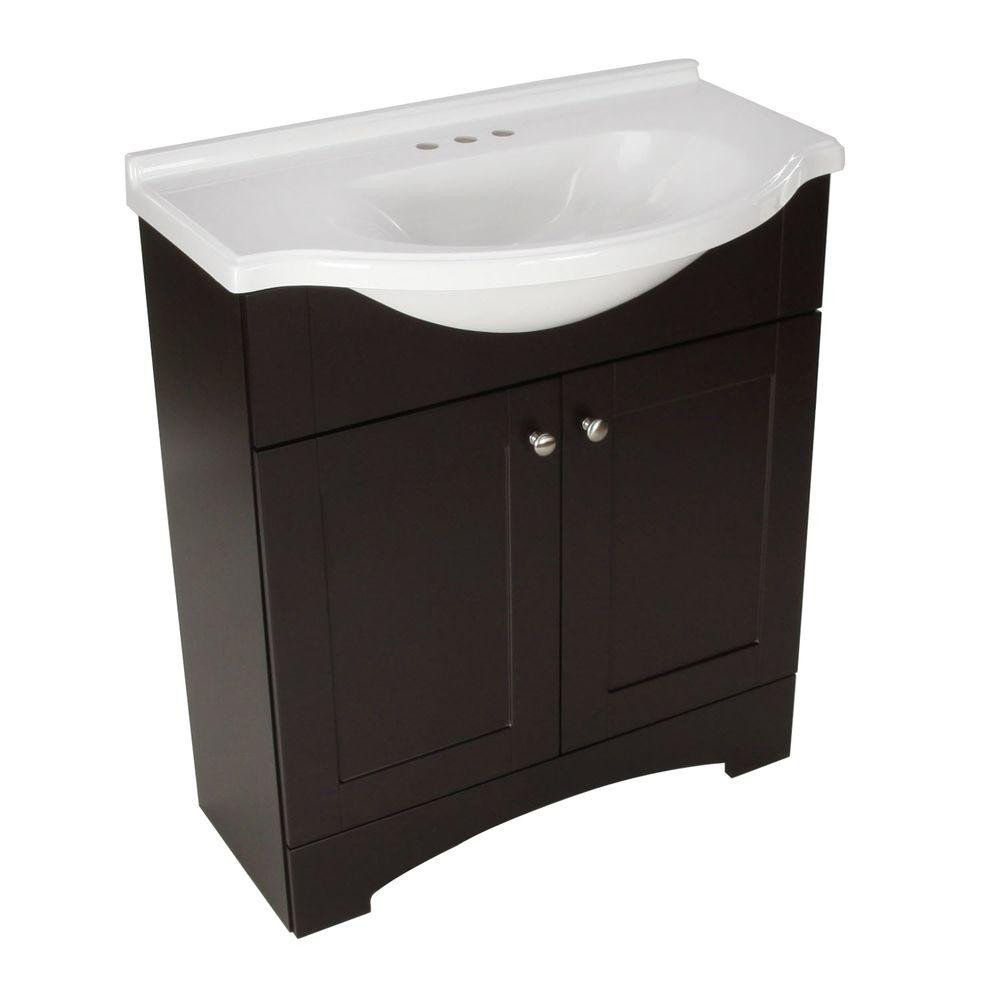 Best ideas about Bathroom Cabinets Home Depot
. Save or Pin Glacier Bay Del Mar 30 in W x 19 in D Bath Vanity in Now.