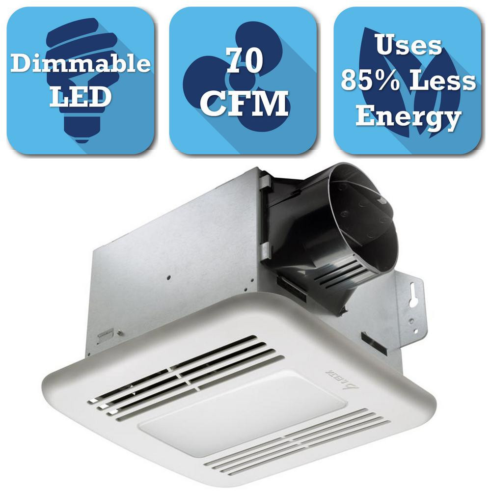 Best ideas about Bathroom Exhaust Fan With Led Light
. Save or Pin Delta Breez Integrity Series 70 CFM Ceiling Bathroom Now.