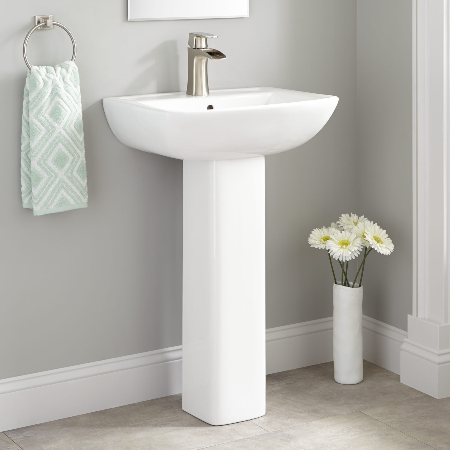 Best ideas about Bathroom Pedestal Sink
. Save or Pin Kerr Porcelain Pedestal Sink Bathroom Now.