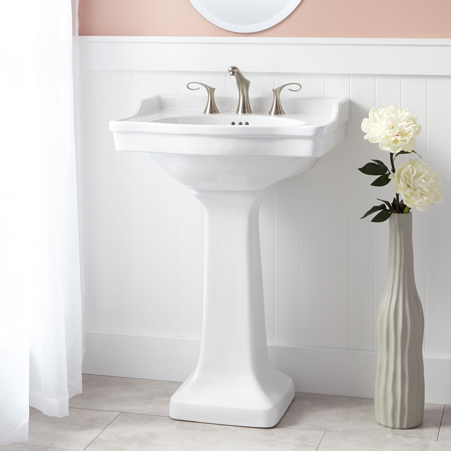 Best ideas about Bathroom Pedestal Sink
. Save or Pin Cierra Porcelain Pedestal Sink Bathroom Now.