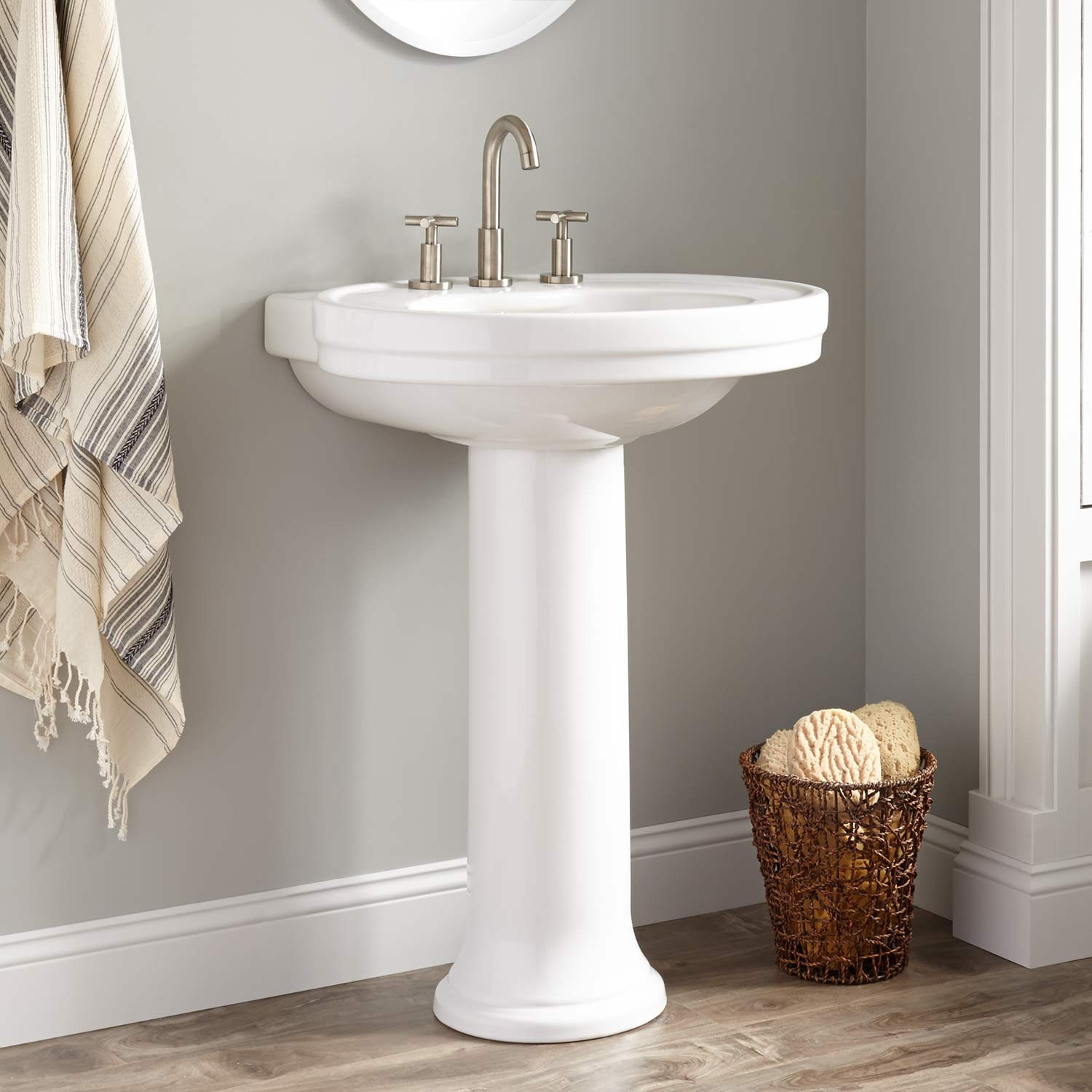 Best ideas about Bathroom Pedestal Sink
. Save or Pin Cruzatte Porcelain Pedestal Sink Pedestal Sinks Now.