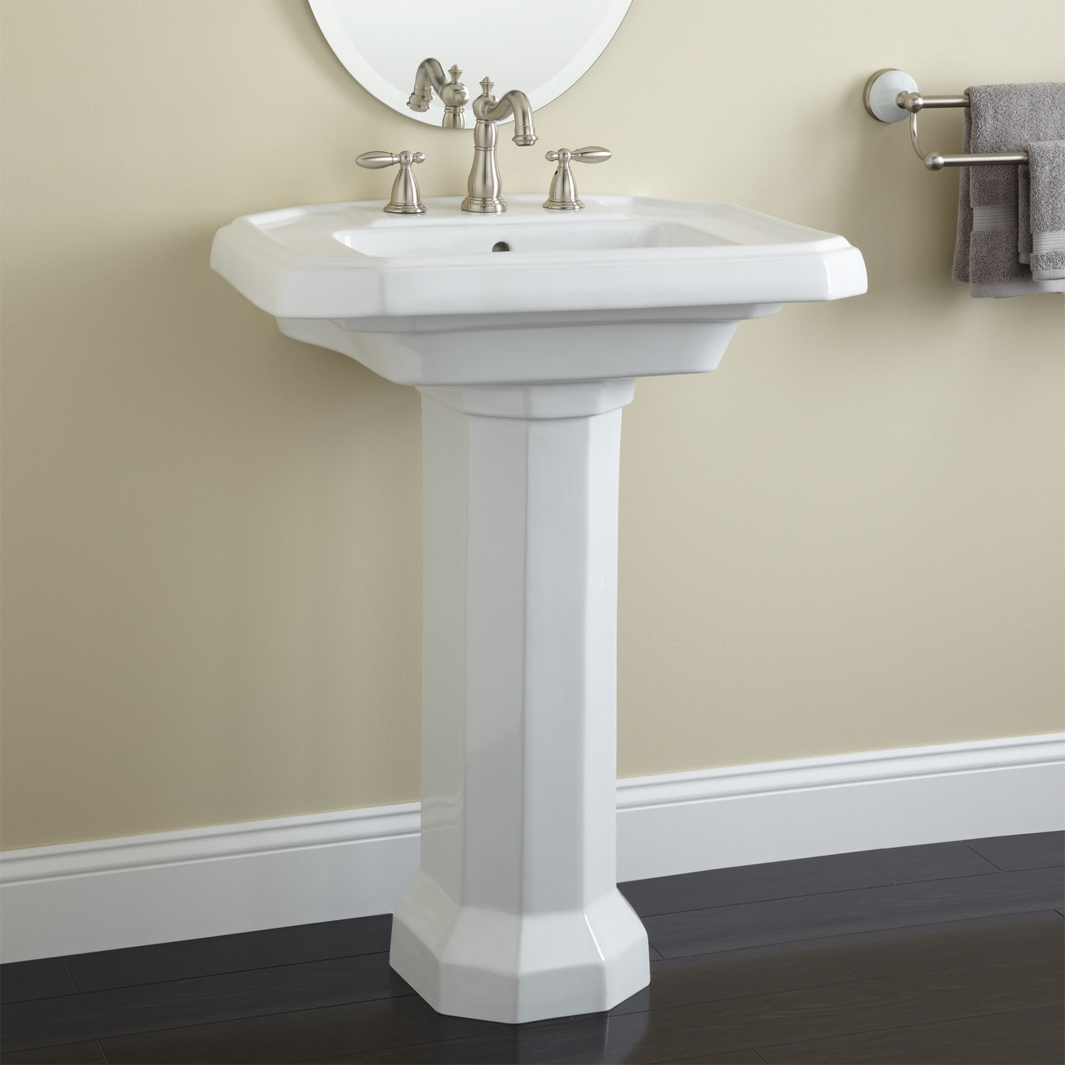 Best ideas about Bathroom Pedestal Sink
. Save or Pin Drexel Porcelain Pedestal Sink Pedestal Sinks Bathroom Now.