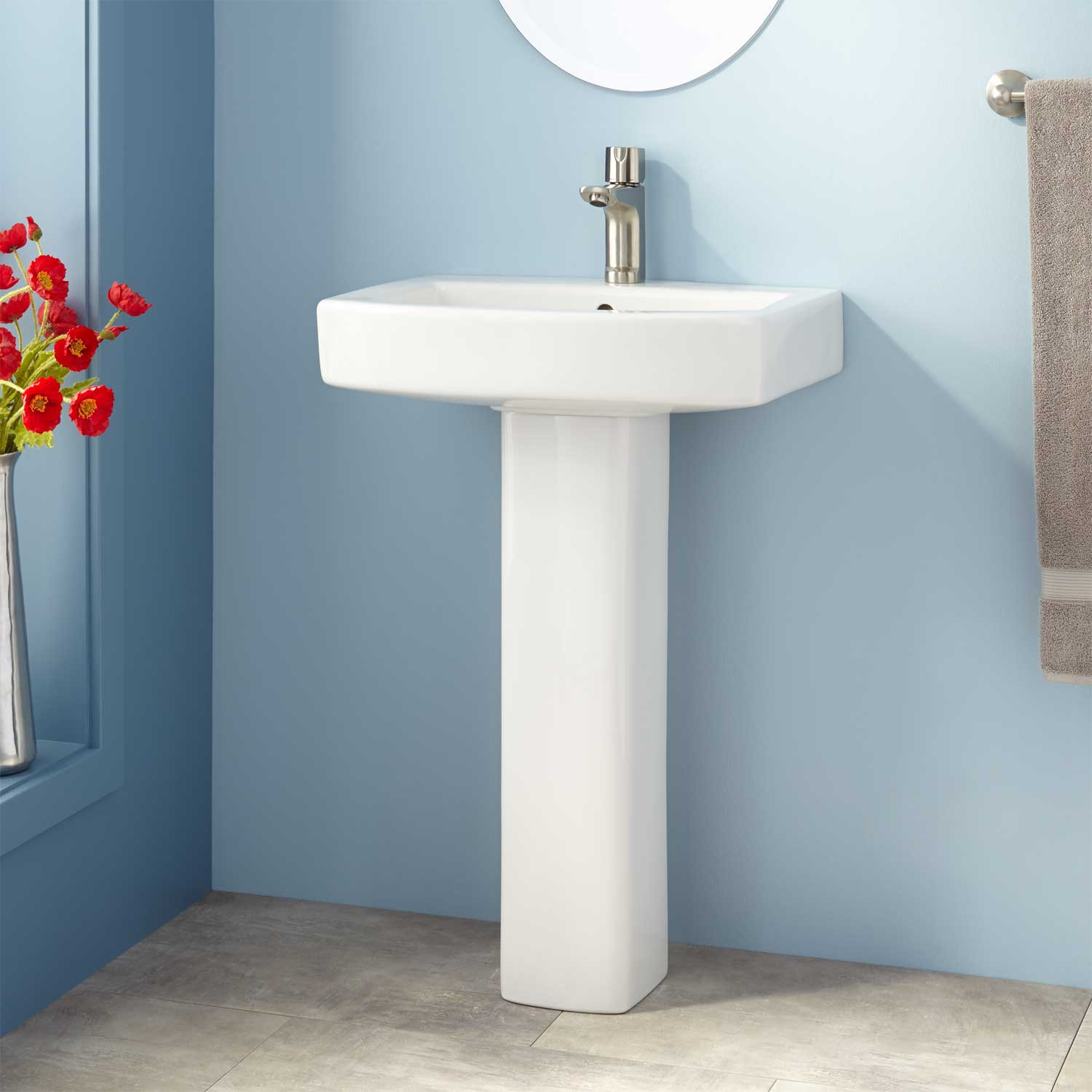 Best ideas about Bathroom Pedestal Sink
. Save or Pin Medeski Porcelain Pedestal Sink Bathroom Now.