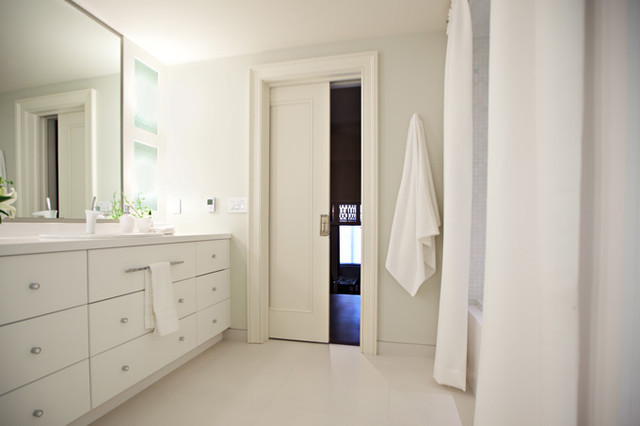 Best ideas about Bathroom Pocket Doors
. Save or Pin Pocket Doors Modern Bathroom by K N Crowder Now.