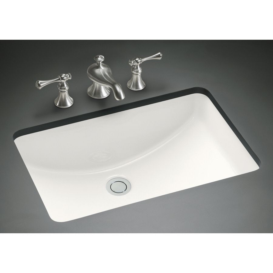 Best ideas about Bathroom Sink Lowes
. Save or Pin KOHLER Ladena White Undermount Rectangular Bathroom Sink Now.