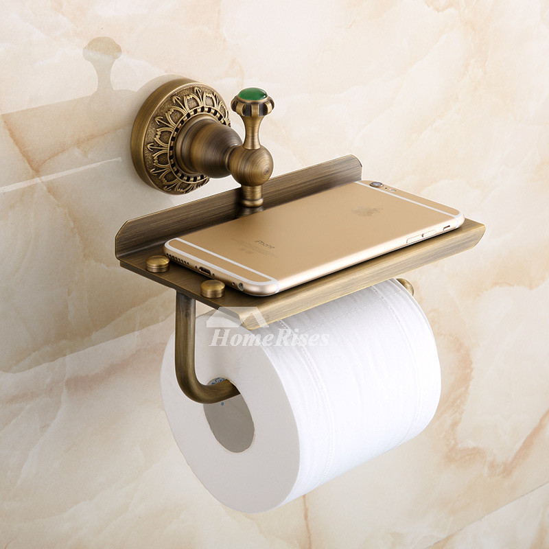 Best ideas about Bathroom Tissue Holder
. Save or Pin Unusual Rustic Antique Brass Toilet Paper Holder With Shelf Now.