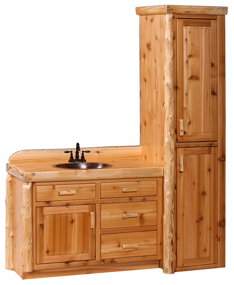 Best ideas about Bathroom Vanity And Linen Cabinet Combo
. Save or Pin Cedar Log Vanity and Linen Cabinet The Log Furniture Store Now.