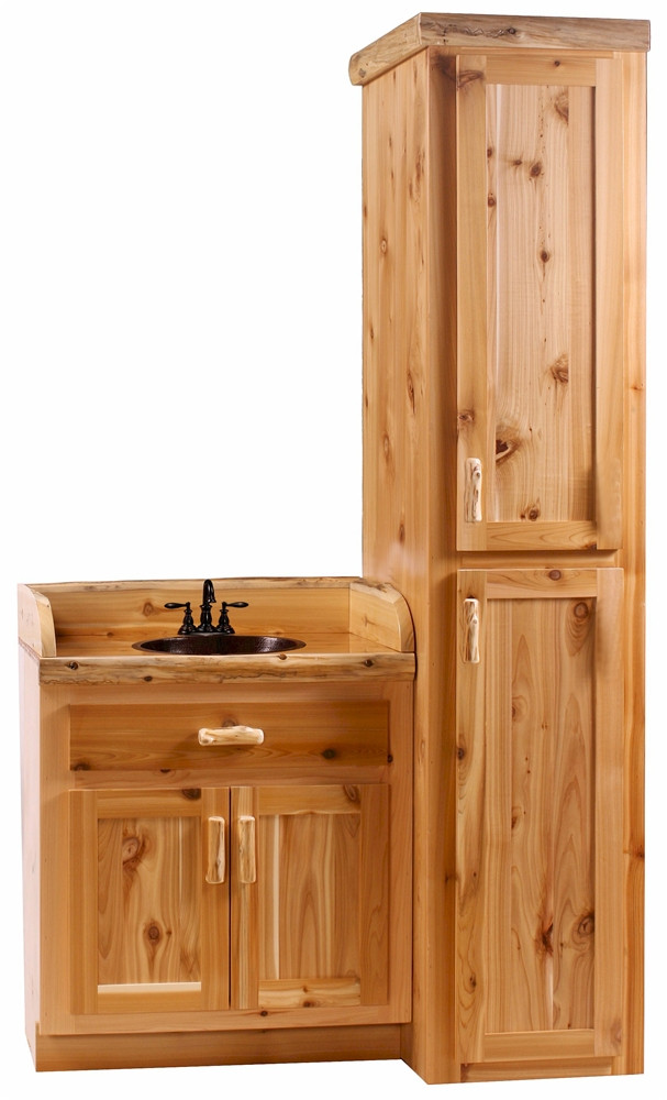 Best ideas about Bathroom Vanity And Linen Cabinet Combo
. Save or Pin Timberline Log Vanity and Linen Cabinet The Log Now.