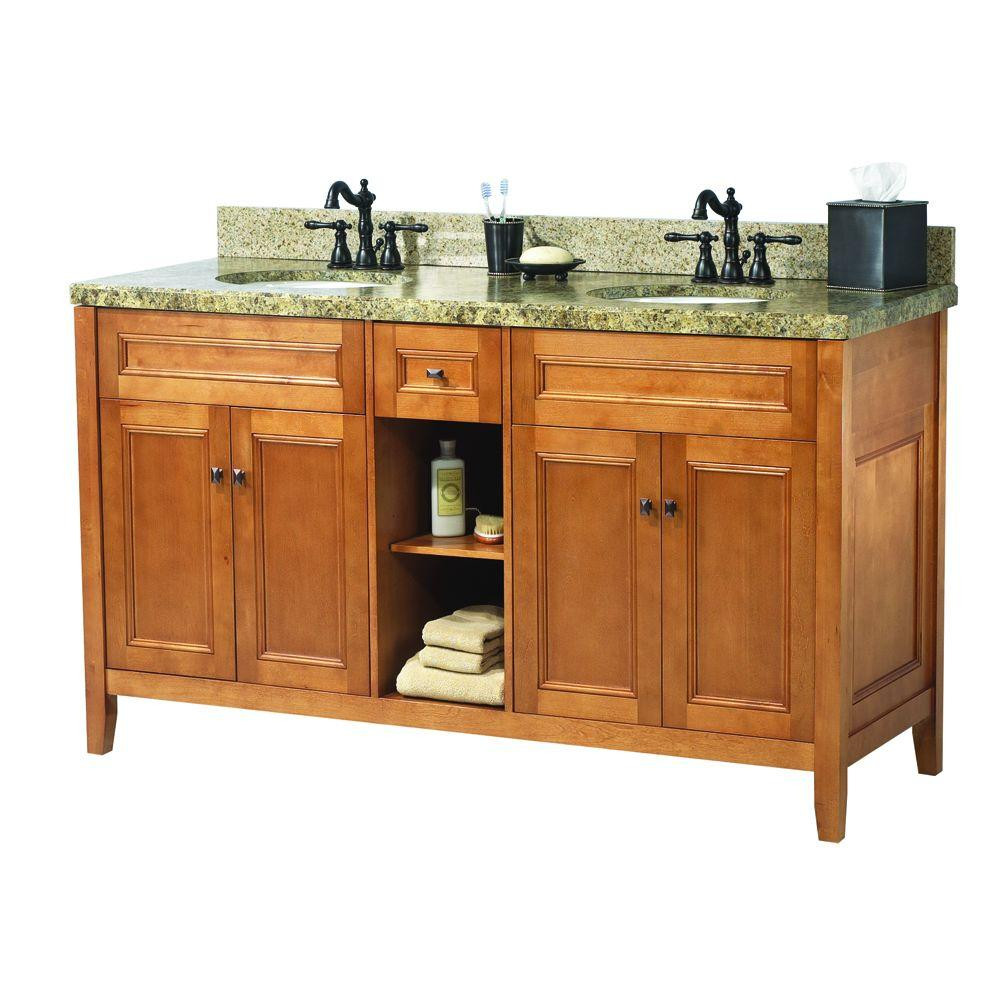 Best ideas about Bathroom Vanity With Top
. Save or Pin Home Decorators Collection Hamilton 61 in W x 22 in D Now.