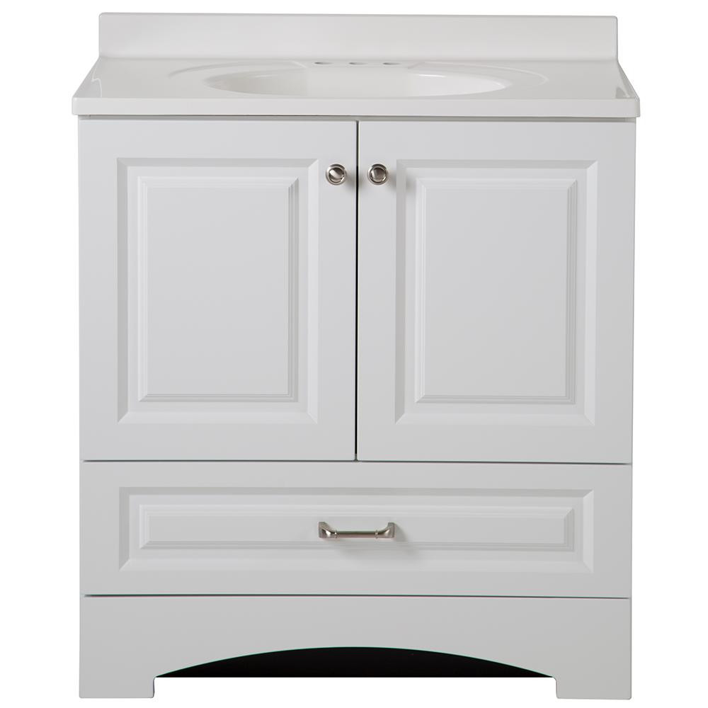 Best ideas about Bathroom Vanity With Top
. Save or Pin Glacier Bay Lancaster 30 in W x 19 in D Bath Vanity and Now.