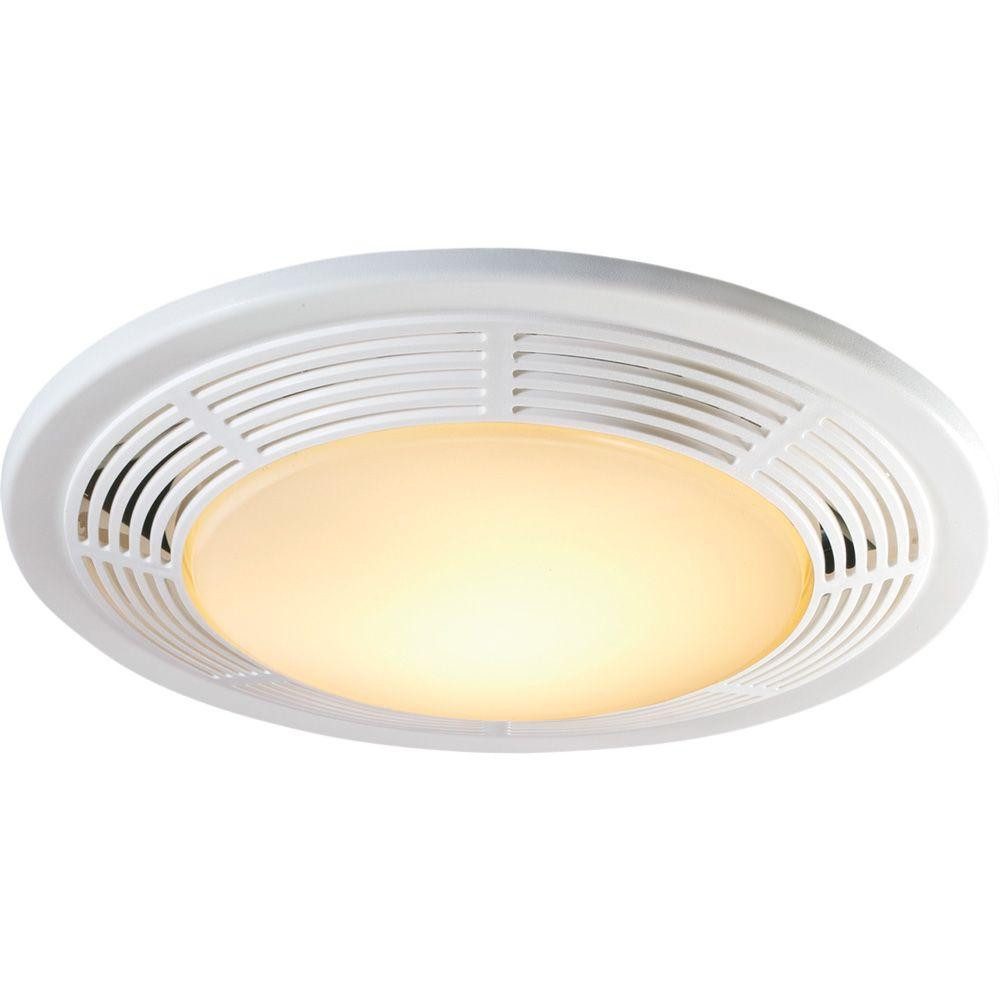 Best ideas about Bathroom Vent Fan With Light
. Save or Pin Decorative White 100 CFM Ceiling Exhaust Fan with Light Now.