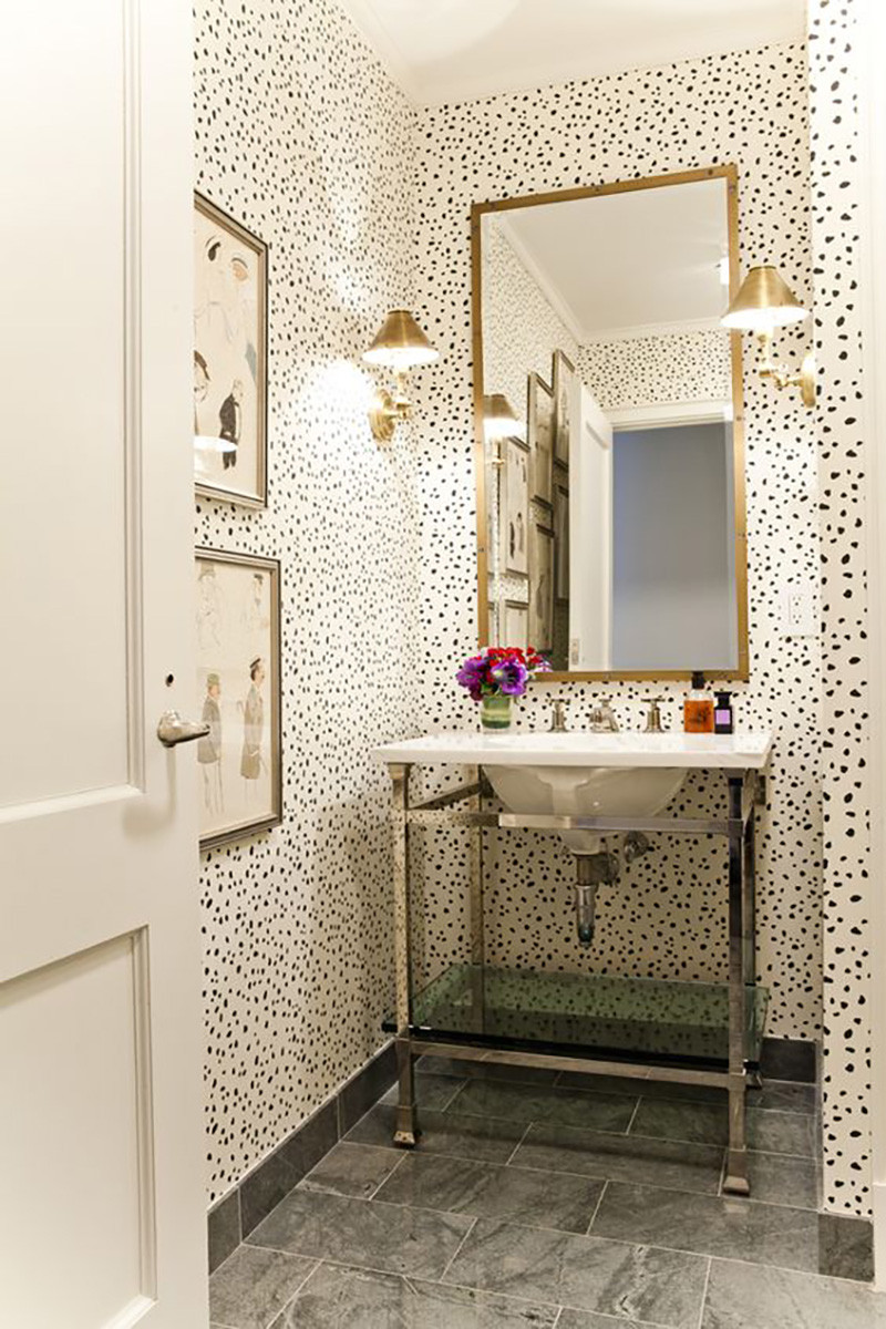 Best ideas about Bathroom Wall Paper
. Save or Pin Small Powder Room Ideas – Amber Interiors Now.