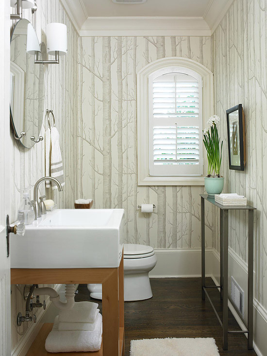 Best ideas about Bathroom Wall Paper
. Save or Pin Wallpaper for the Powder Room The Inspired Room Now.