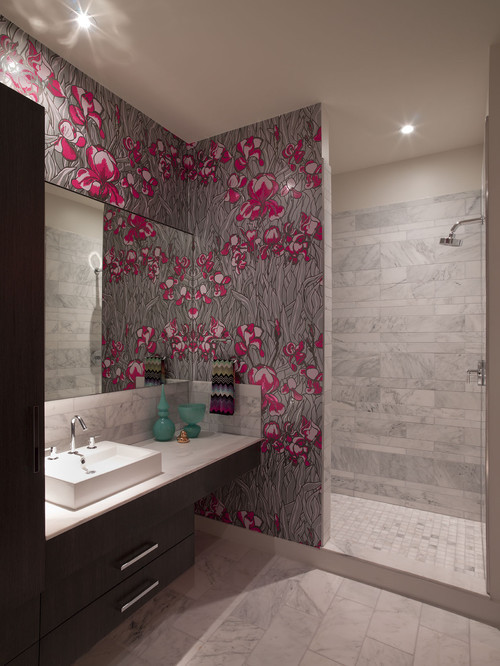 Best ideas about Bathroom Wall Paper
. Save or Pin wallpaper in bathroom Now.