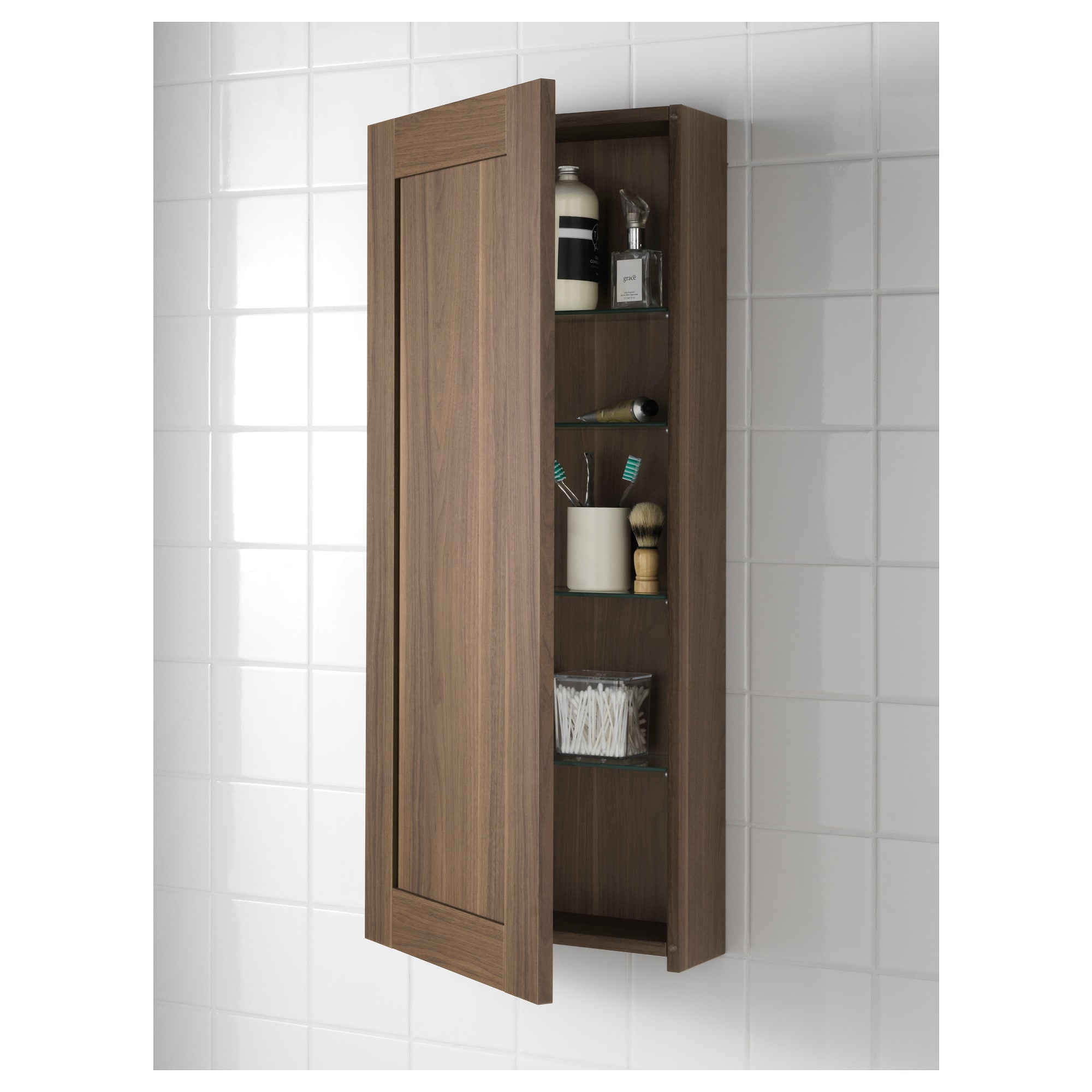 Best ideas about Bathroom Wall Storage Cabinets
. Save or Pin GODMORGON Wall cabinet with 1 door Walnut effect 40 x 14 x Now.