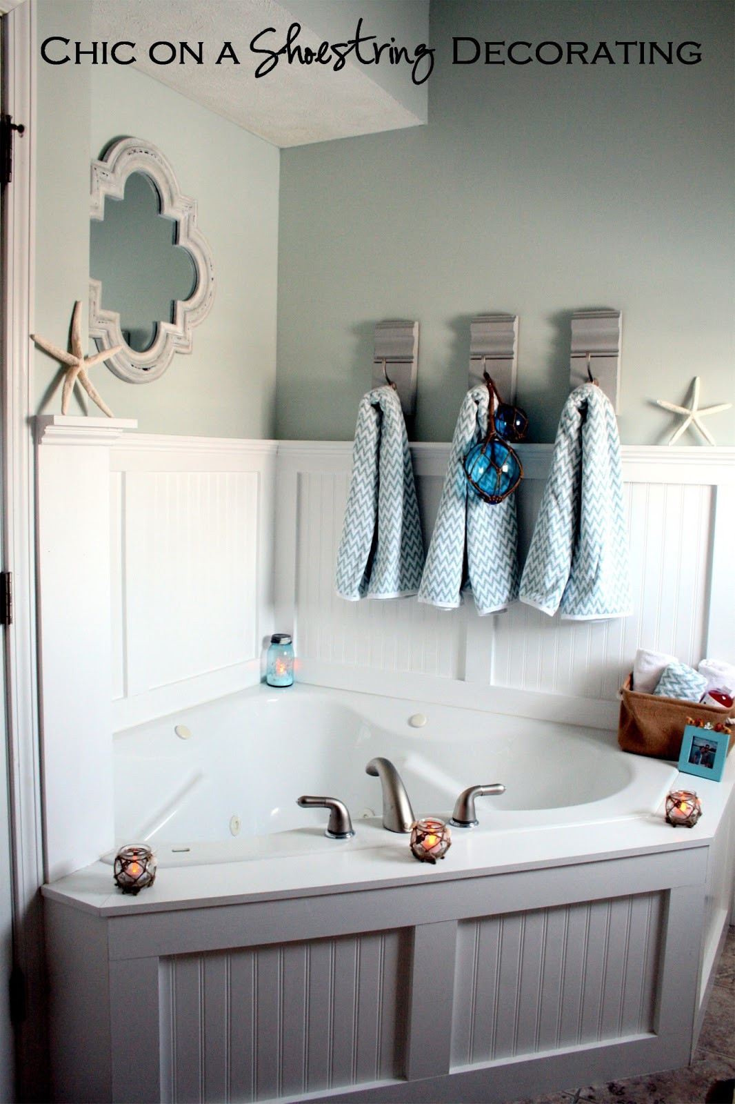 Best ideas about Beach Bathroom Decor
. Save or Pin Chic on a Shoestring Decorating Beachy Bathroom Reveal Now.