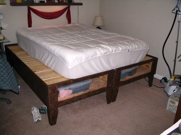 Best ideas about Bed Frame With Storage DIY
. Save or Pin DIY Bed with storage for under $100 All Now.