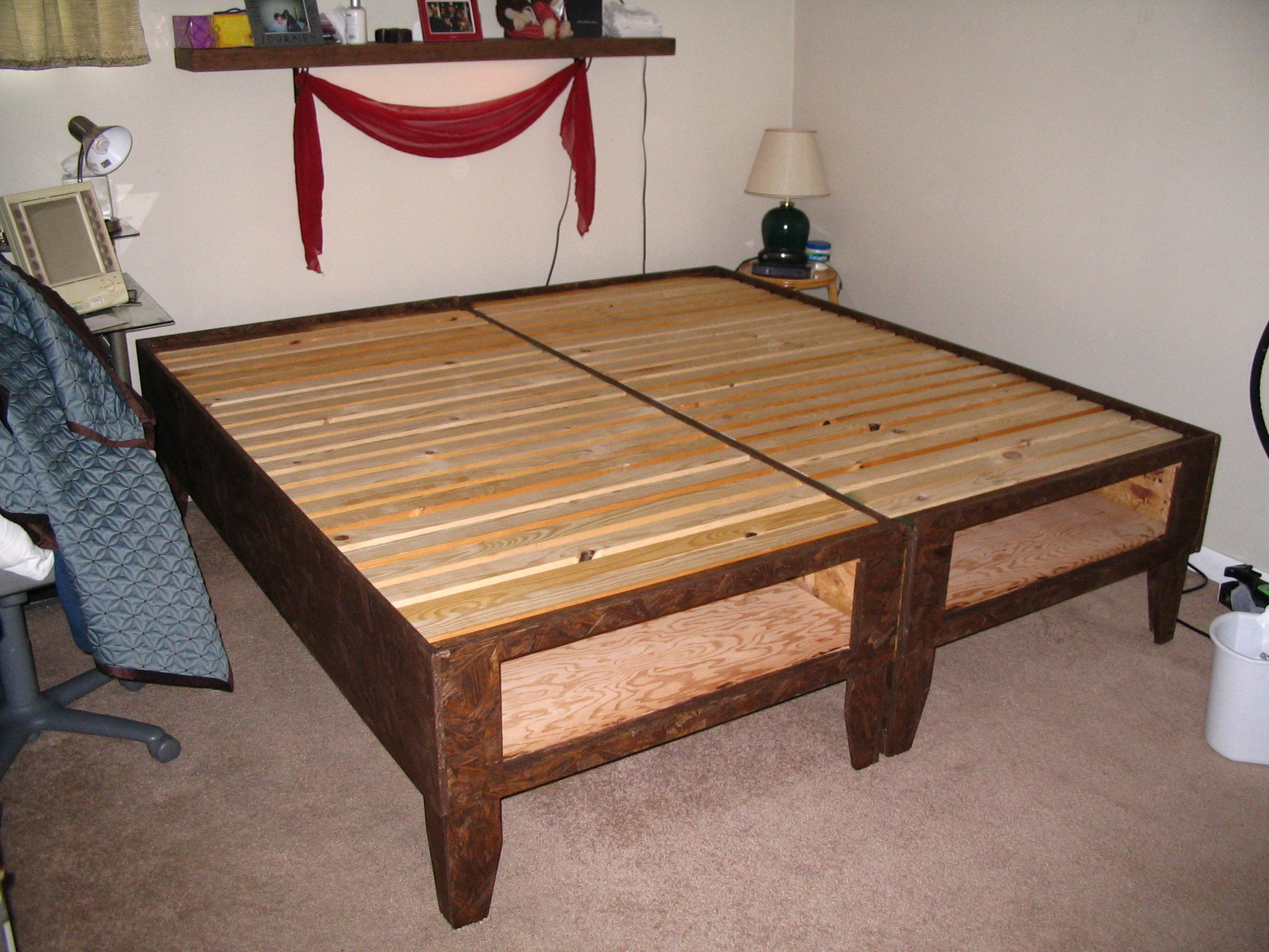 Best ideas about Bed Frame With Storage DIY
. Save or Pin DIY Bed With Storage for Under $100 Now.