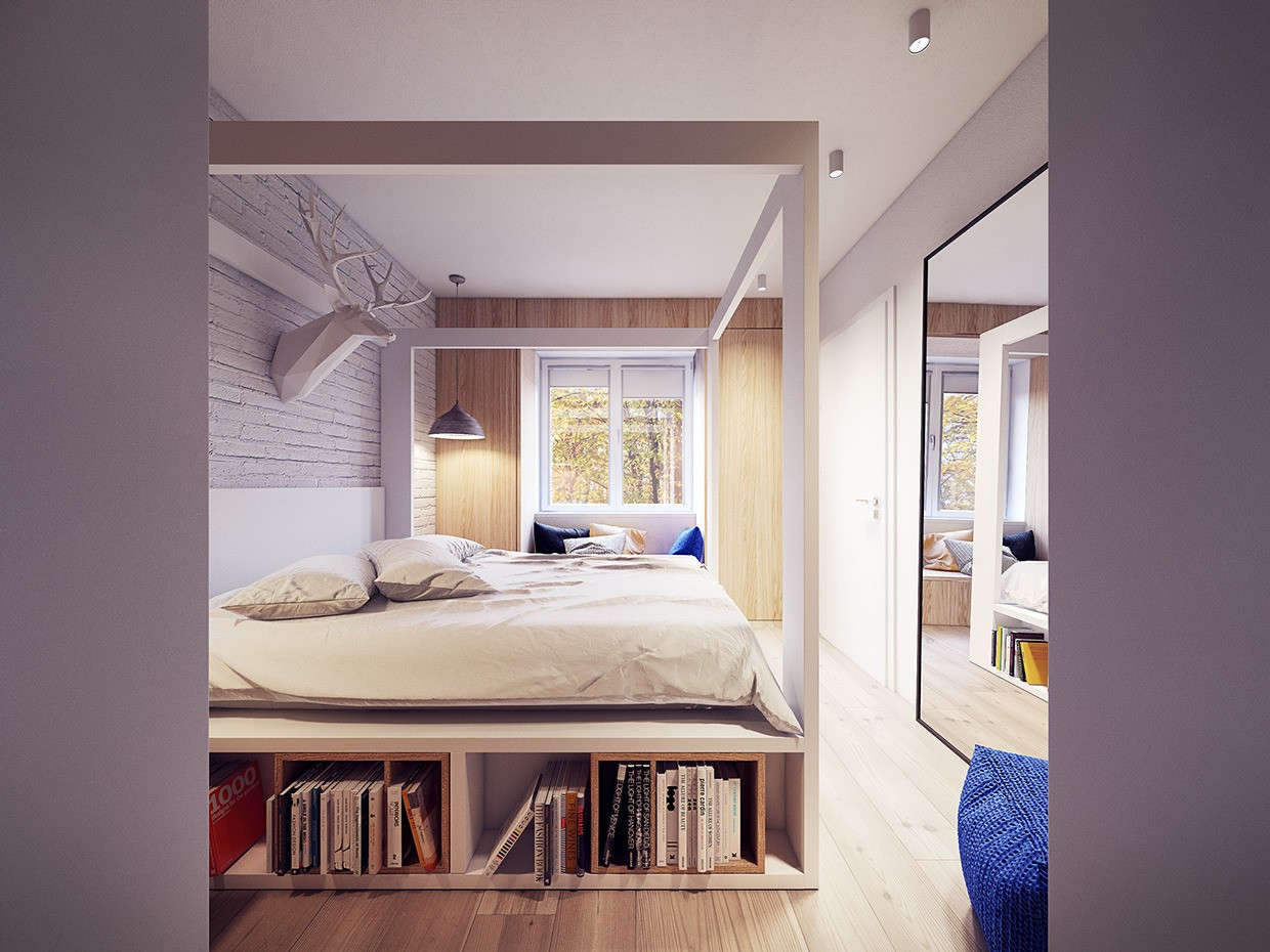 Best ideas about Bed Storage Ideas
. Save or Pin A 60s Inspired Apartment with a Creative Layout and Upbeat Now.