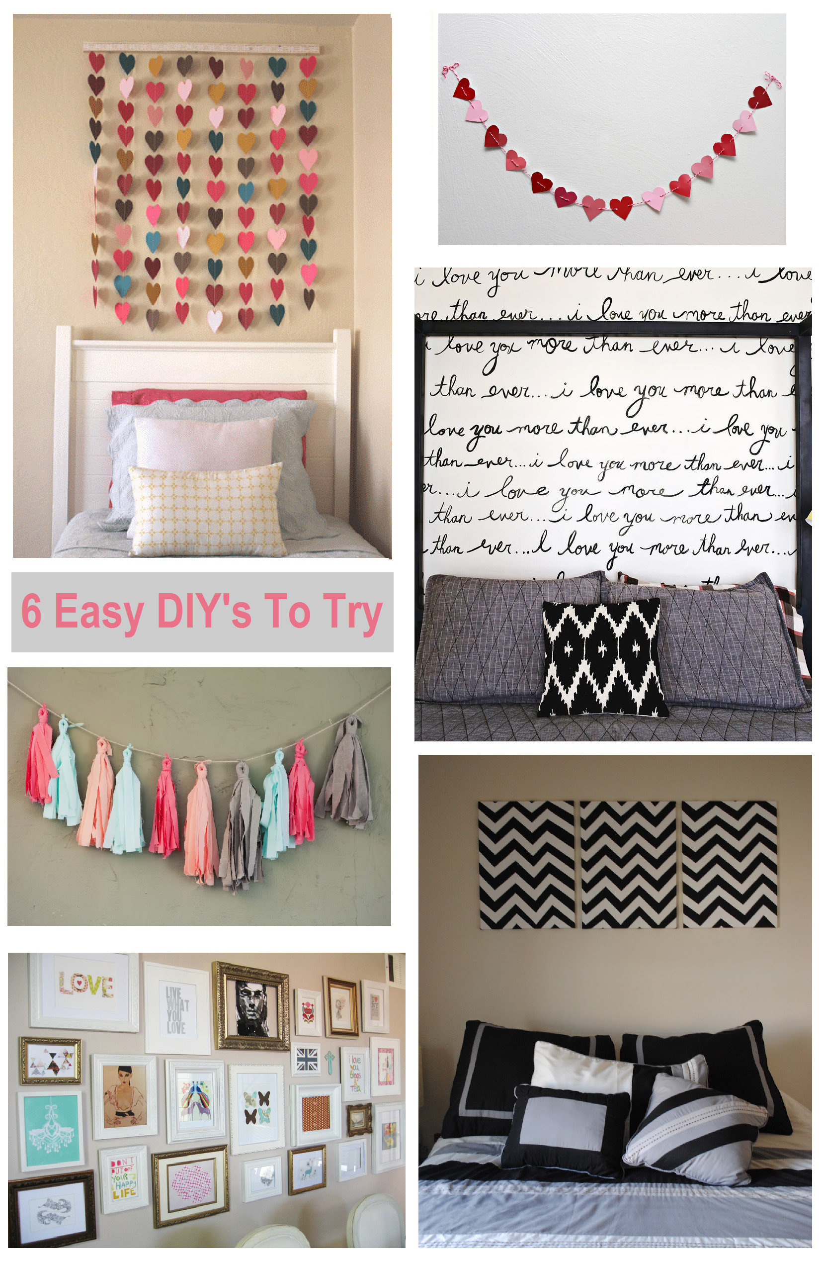 Best ideas about Bedroom Decor DIY
. Save or Pin 6 DIY Bedroom Wall Art Ideas Now.