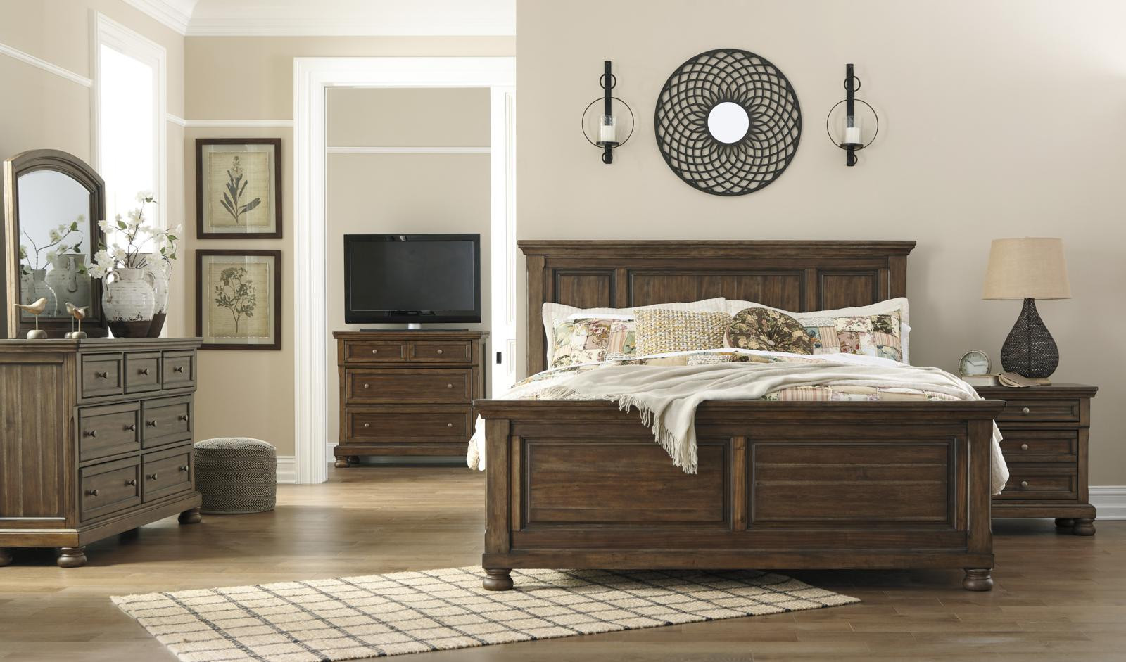 Best ideas about Bedroom Furniture Discounts
. Save or Pin Flynnter 4pc Panel Bedroom Set in Medium Brown Now.