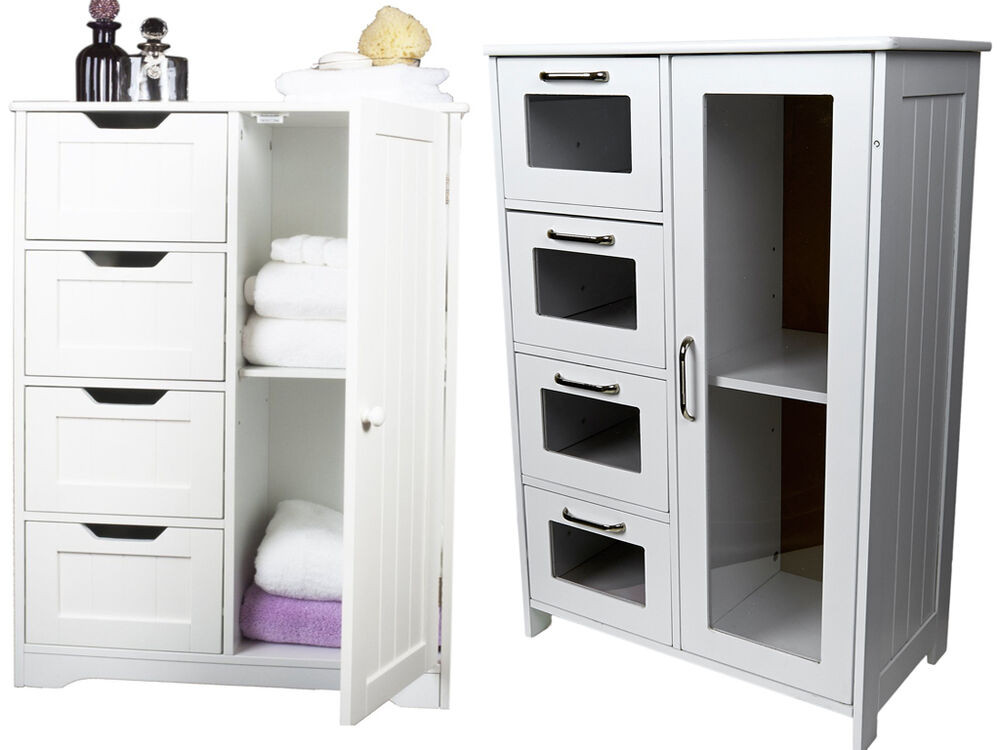 Best ideas about Bedroom Storage Cabinets
. Save or Pin WHITE WOODEN CABINET W 4 DRAWERS GLASS & CUPBOARD Now.