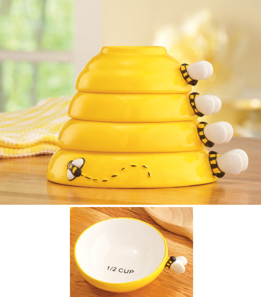 Best ideas about Bee Kitchen Decor
. Save or Pin 4 Piece Bumblebee Beehive Bee Measuring Cups Cooking Now.