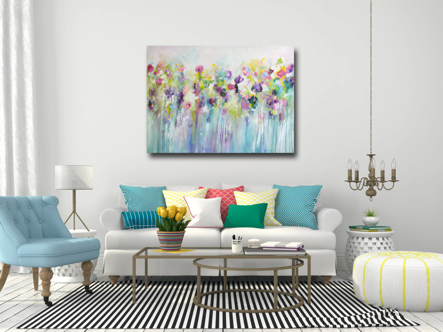 Best ideas about Big Wall Art
. Save or Pin Wall Art Canvas Art Abstract Floral Canvas Print Now.