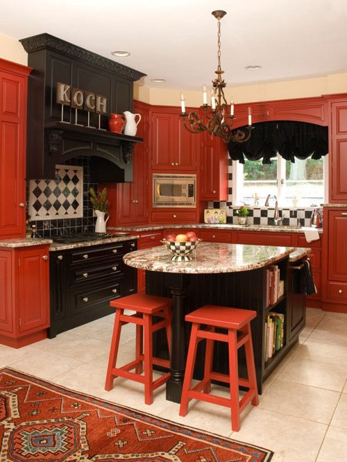 Best ideas about Black And Red Kitchen Decor
. Save or Pin Red And Black Kitchen Home Design Ideas Remodel Now.