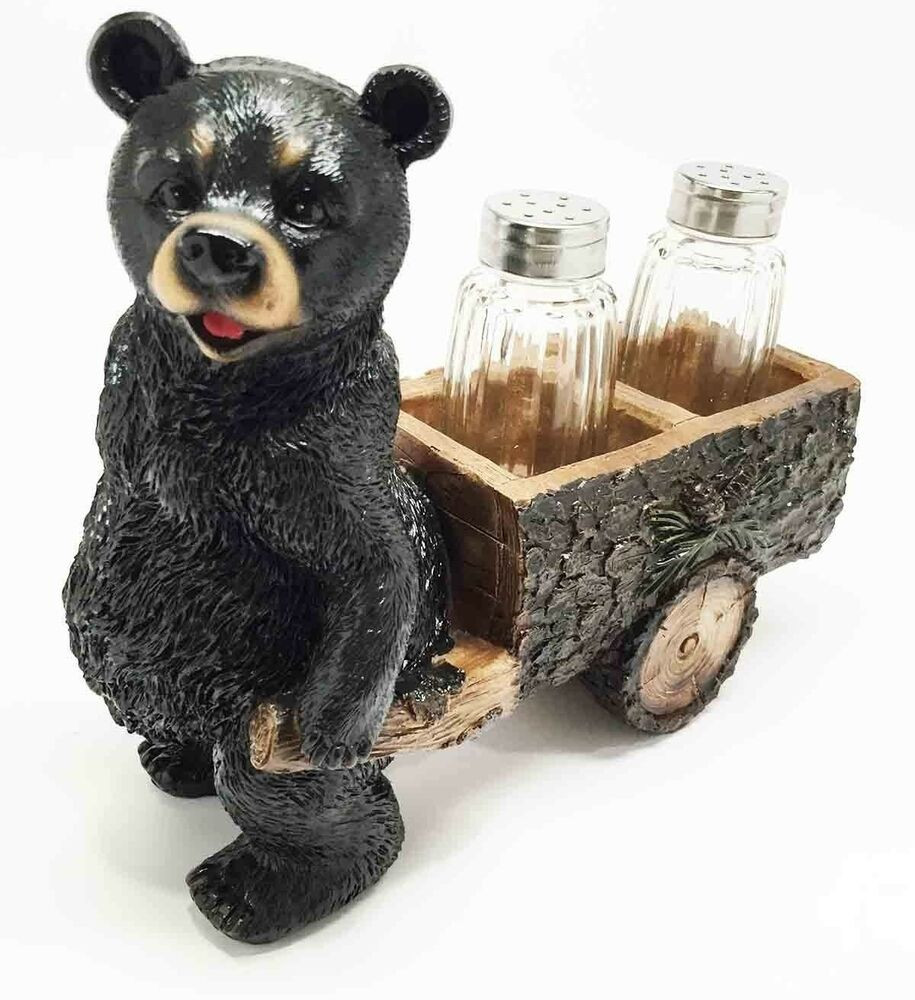 Best ideas about Black Bear Kitchen Decor
. Save or Pin Black Bear Pulling Wood Cart Salt and Pepper Shakers Now.